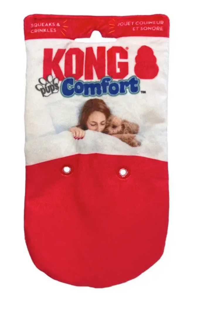 KONG Comfort Pups Goldie Super Plush Crinkly Floppy Squeaky Dog Toy - Medium 12.5"