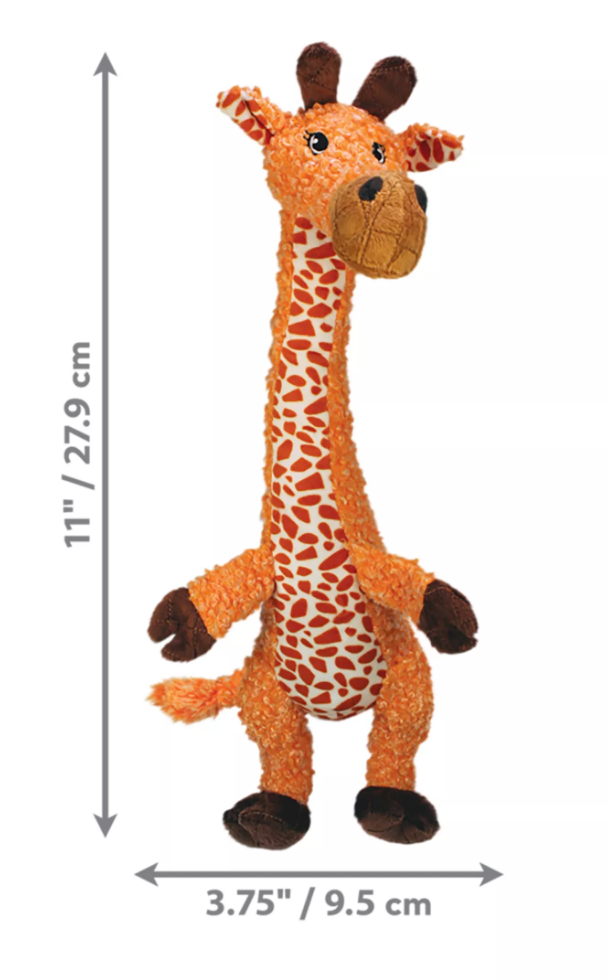 KONG Shakers Luvs Giraffe Extra Long Squeaky Shaker Dog Toy (CHOOSE SIZE)