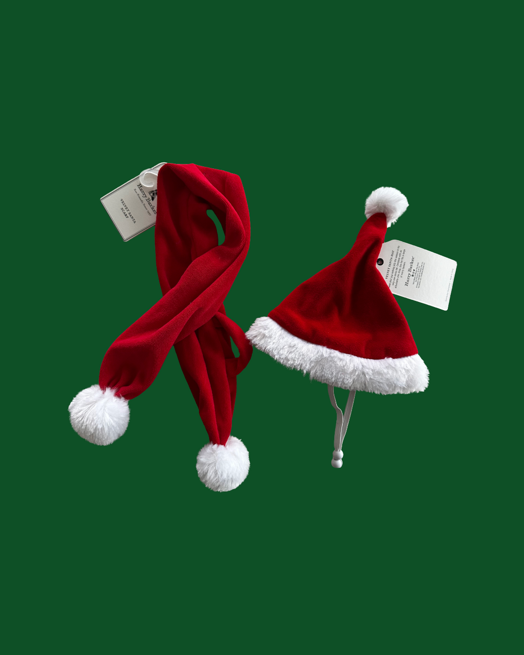 2pc Harry Barker Christmas Soft Red Velour Scarf and Hat (Choose Size)