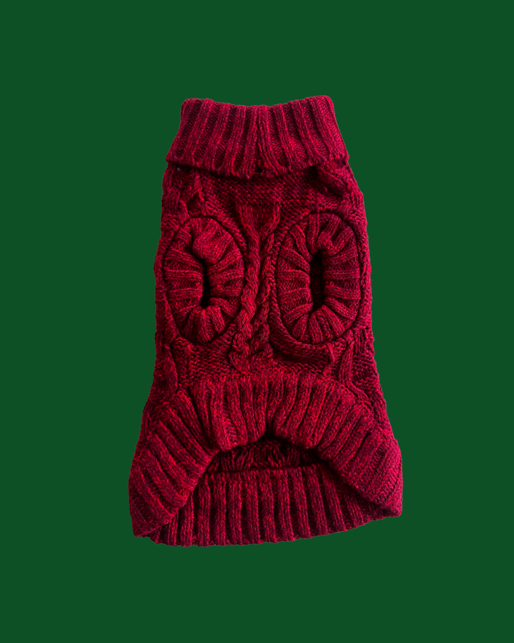 Harry Barker Holiday Red Knit Sweater + Paw Print Sweater Set