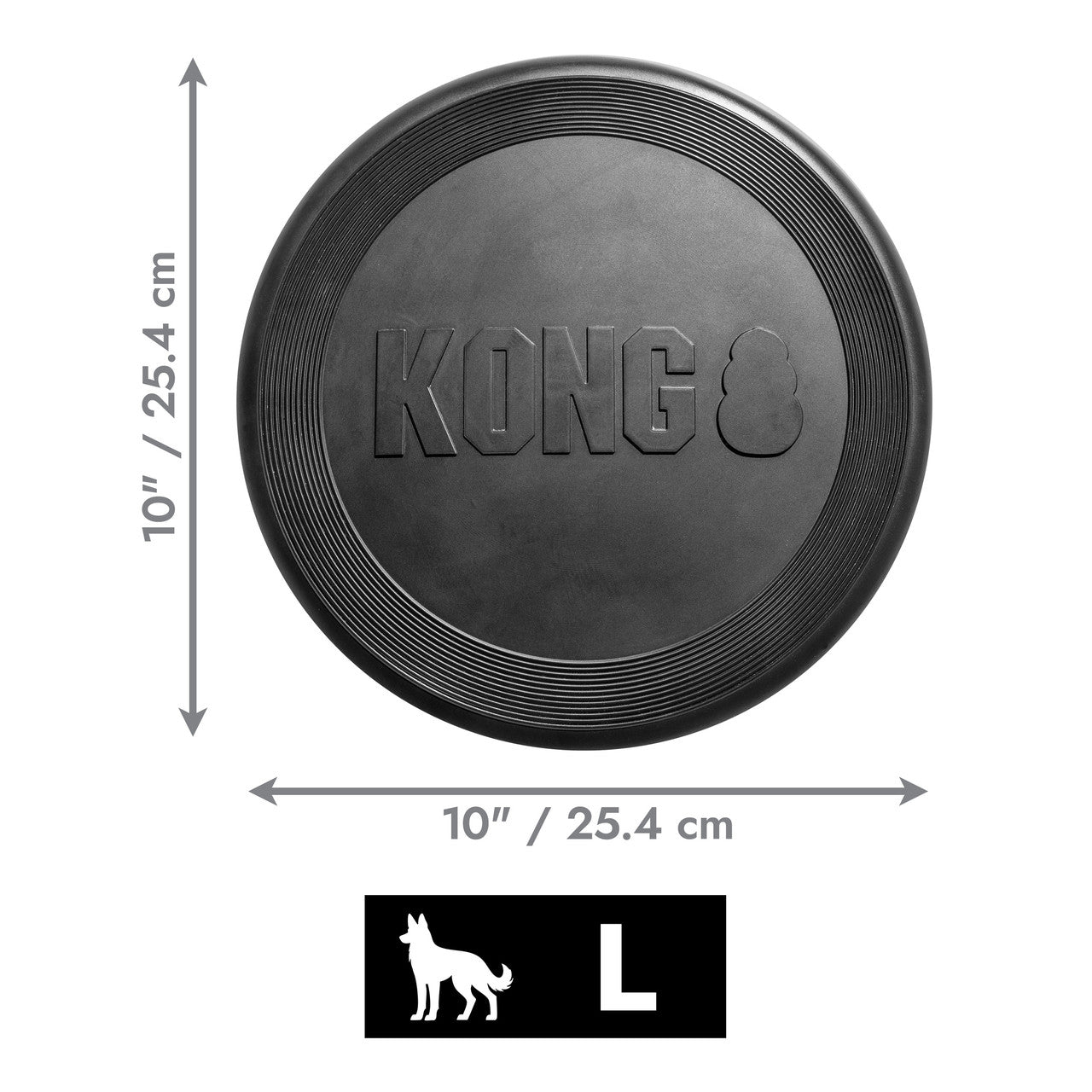 KONG® Extreme Flyer Durable Dog Toy - Black, Large 10"