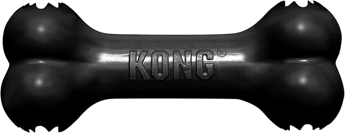 KONG - Natural Rubber Extreme Goodie Bone - Black