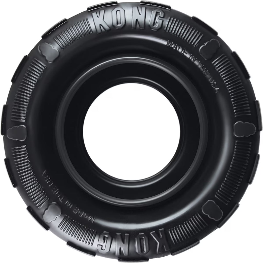 KONG Extreme Black Natural Rubber Tire for Dog Chewers - Stuffable (CHOOSE SIZE)