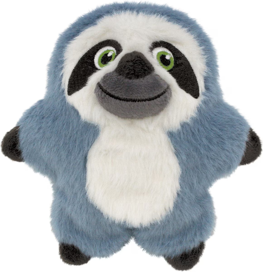 KONG Snuzzles Kiddos Sloth Tough Squeaky Super Soft Dog Toy - Small 6"
