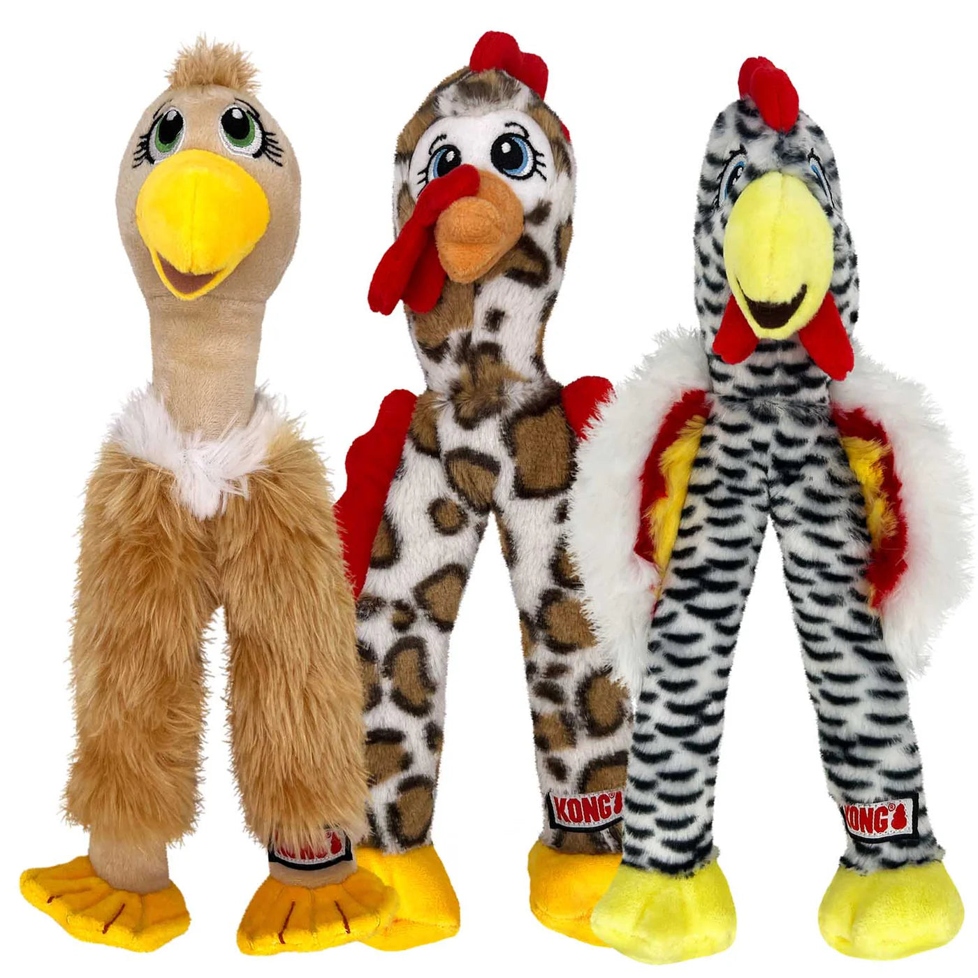 KONG Wishbone Bird-looking Rope Squeaker Toy- Med, 12" x 5" (CHOOSE COLOR)