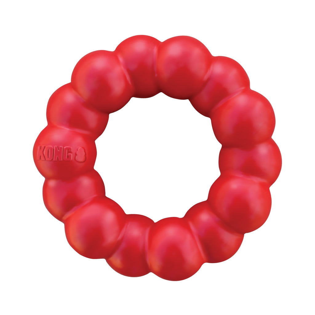 KONG Red Long Lasting Rubber Ring Dog Chew Toy - M/L 4.25"