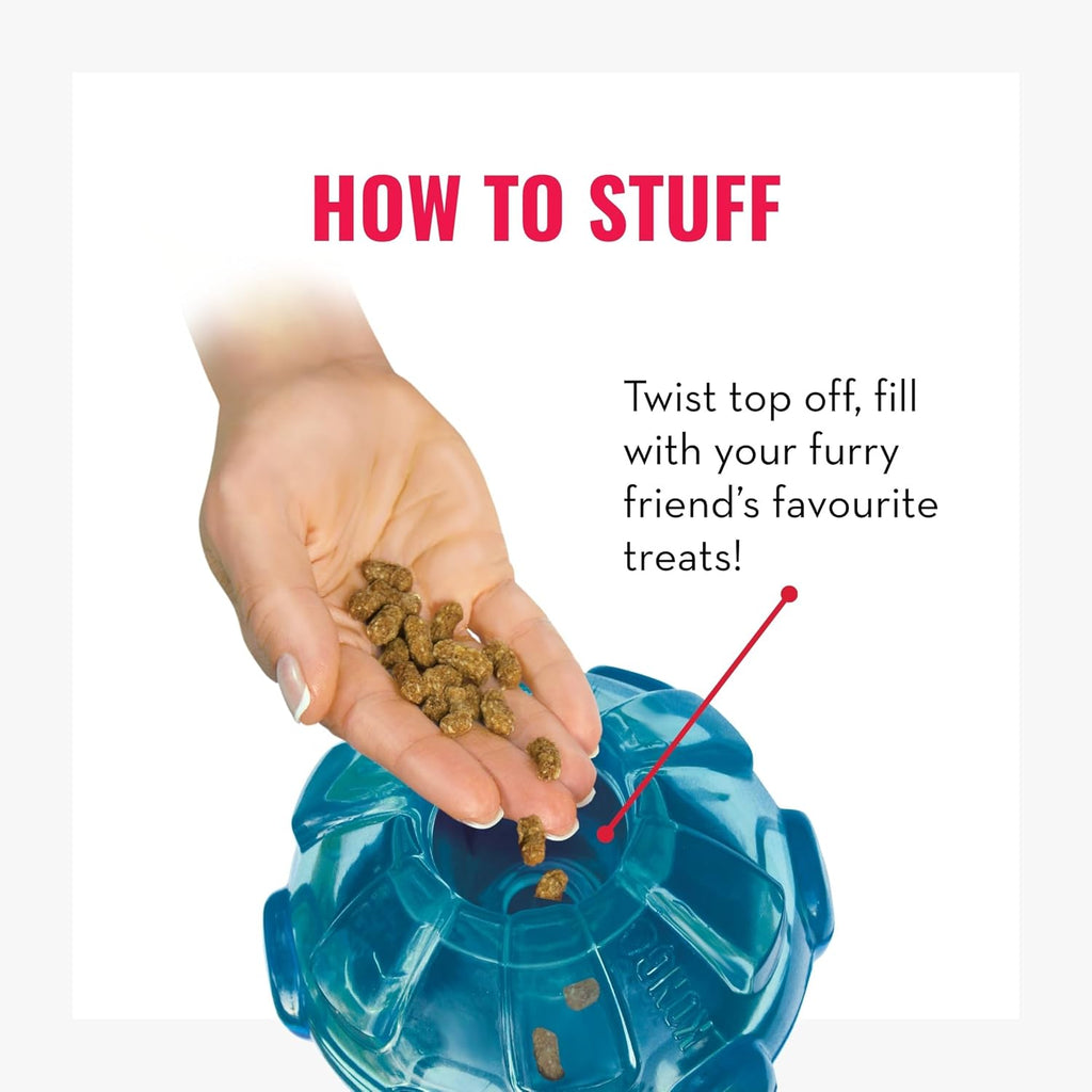 KONG Rewards Ball Long Lasting Treat Kibble Dispenser - Small 4"