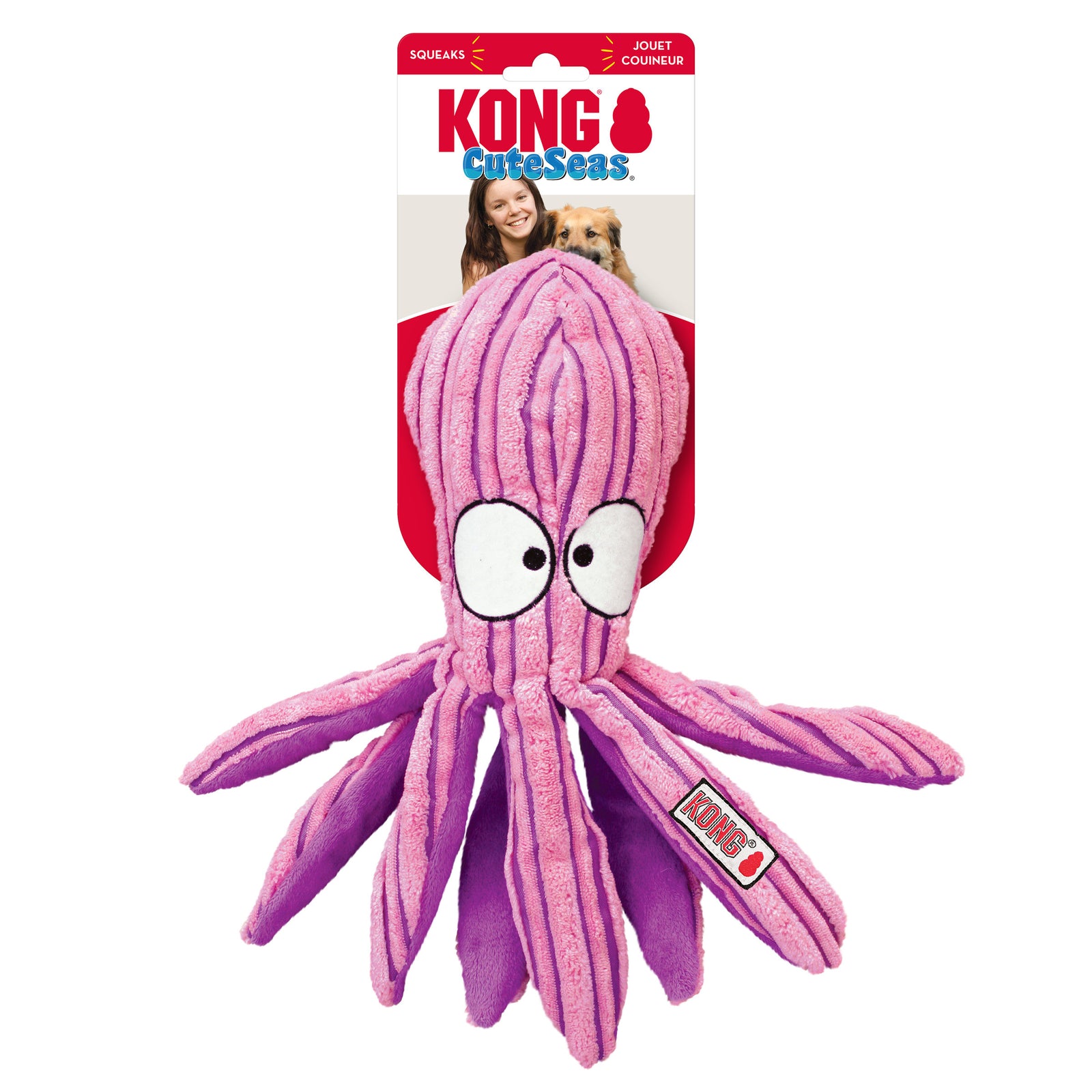 KONG CUTESEAS OCTOPUS PLUSH TOY