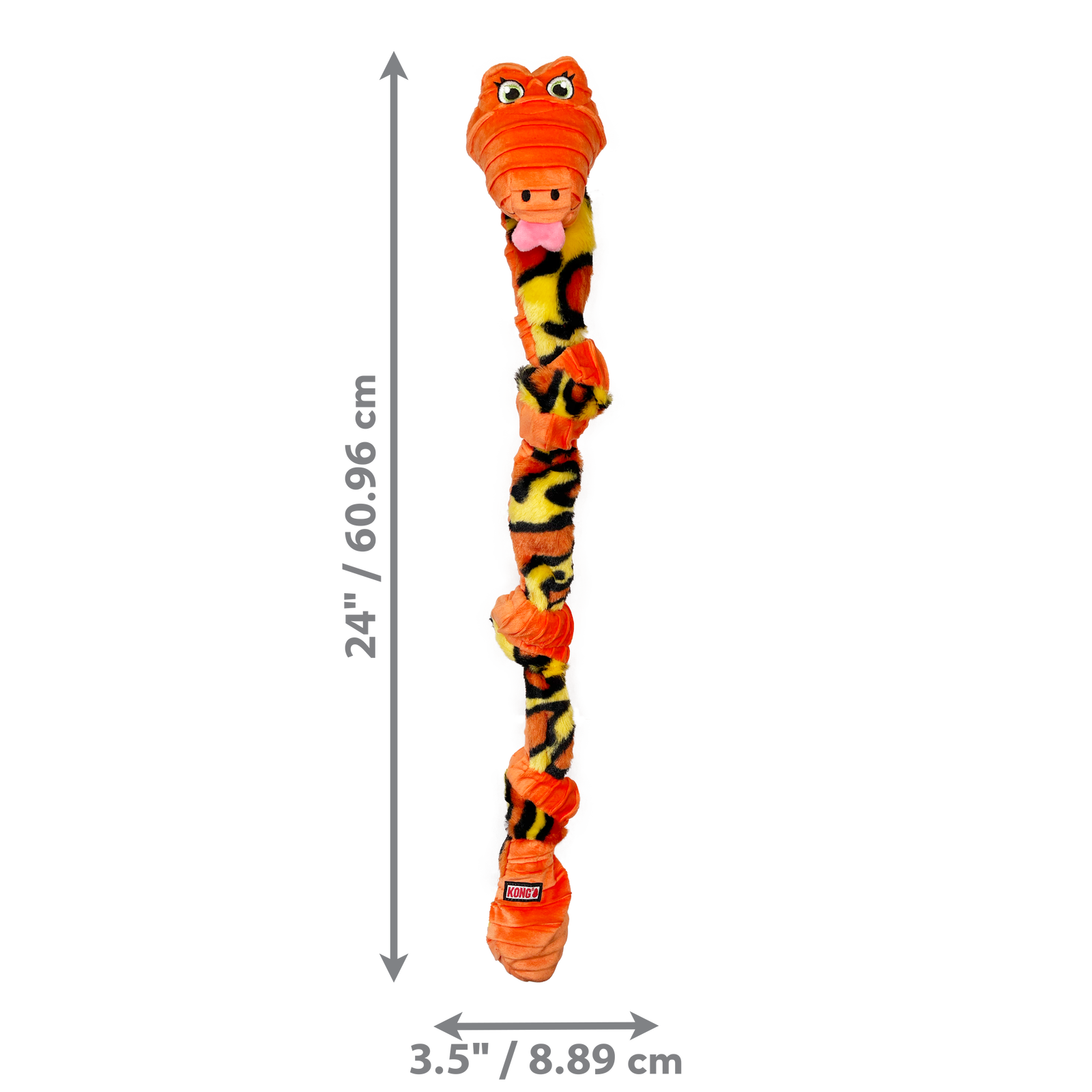 KONG Knots Snake Squeaky Floppy Toy