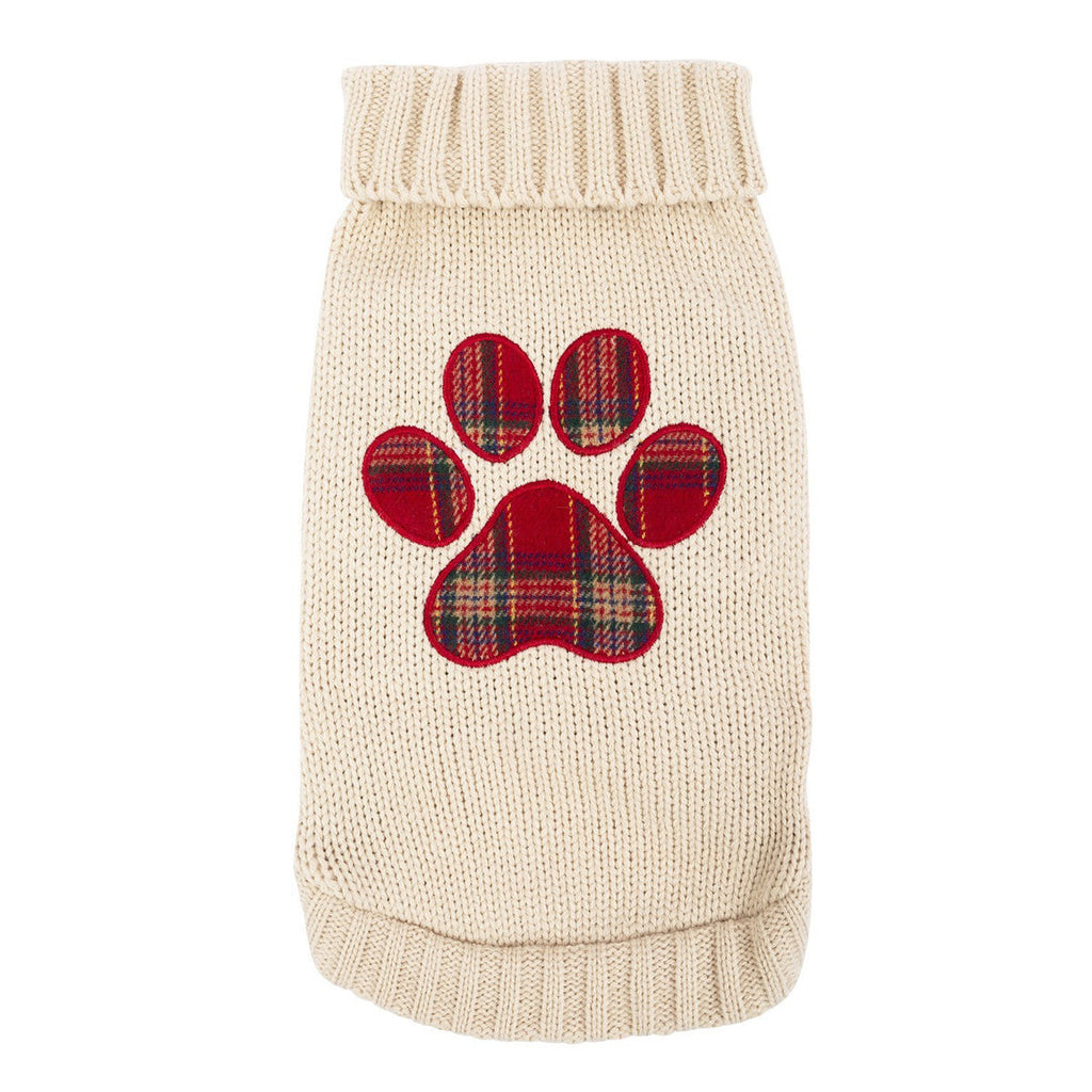 Christmas Paw-Print Sweater