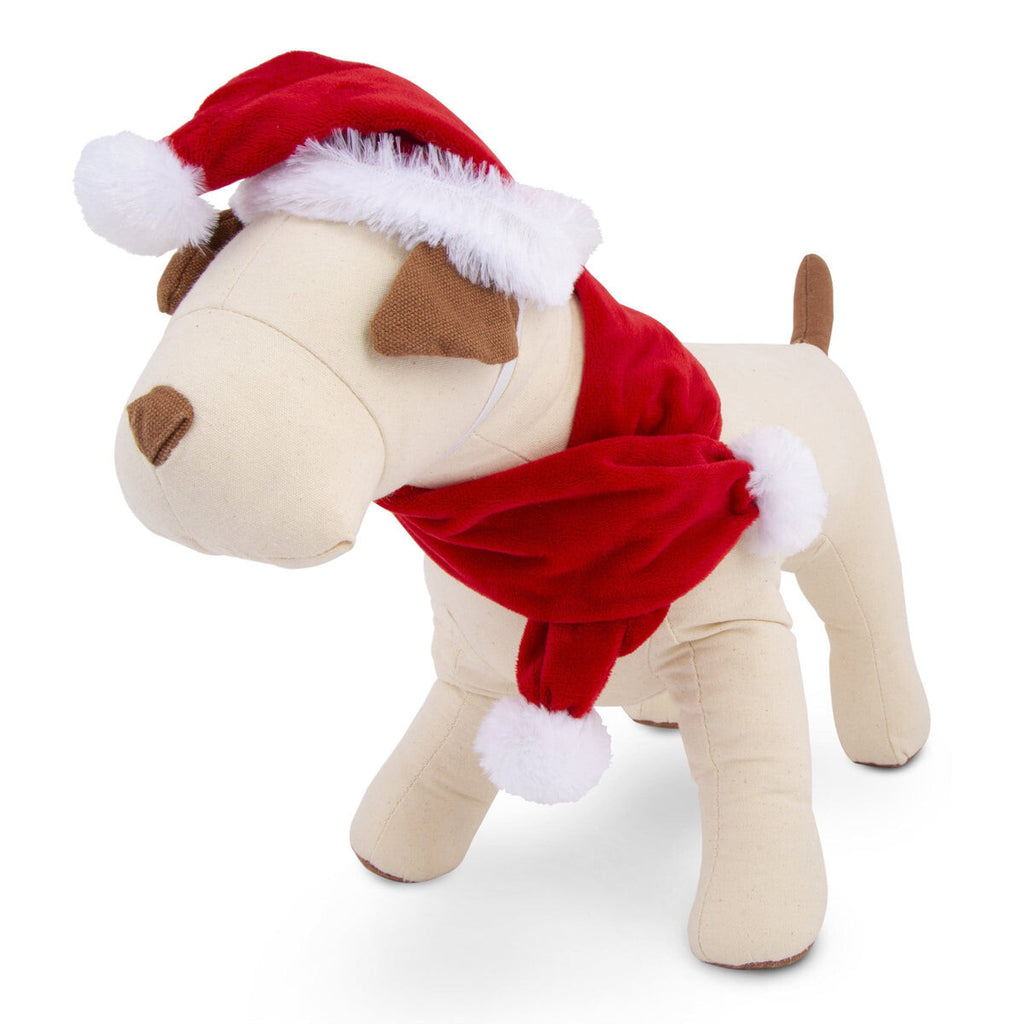 2pc Harry Barker Christmas Soft Red Velour Scarf and Hat (Choose Size)