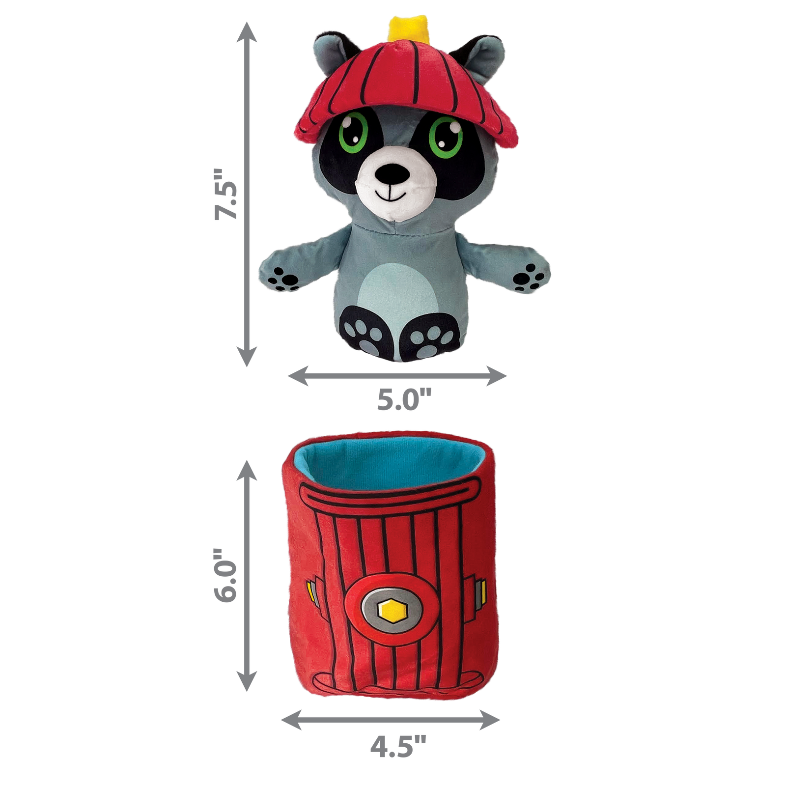 KONG PUZZLEMENTS SURPRISE FIRE HYDRANT PLUSH TOY