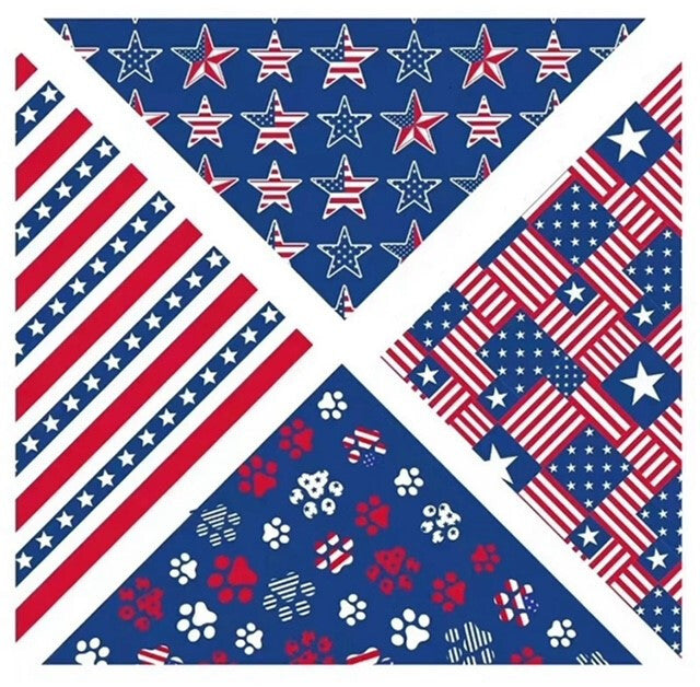 American USA Patriotic Flag Adjustable Bandanas