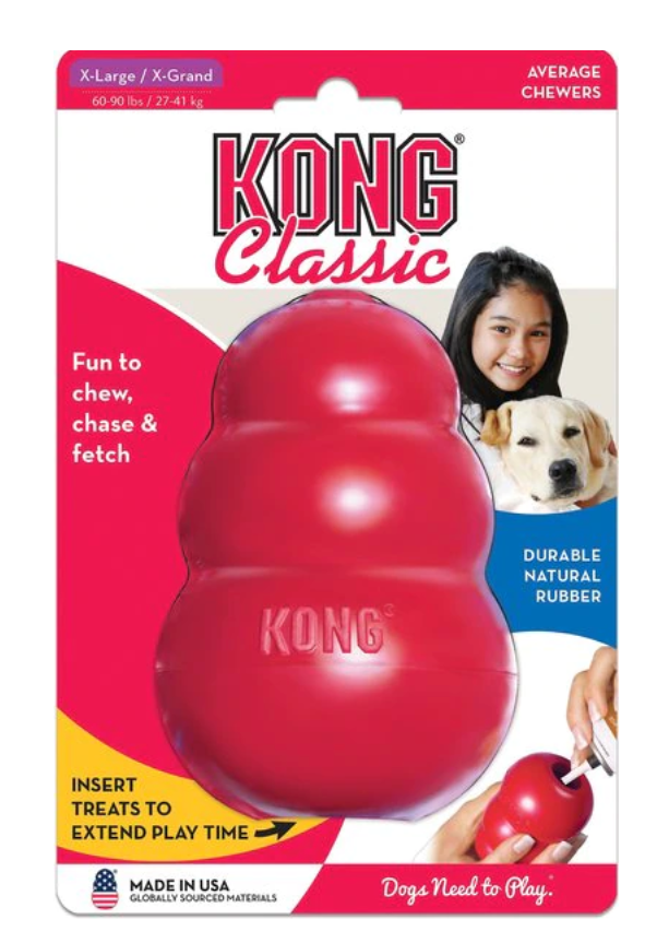 KONG Red Classic Rubber Chew Toy
