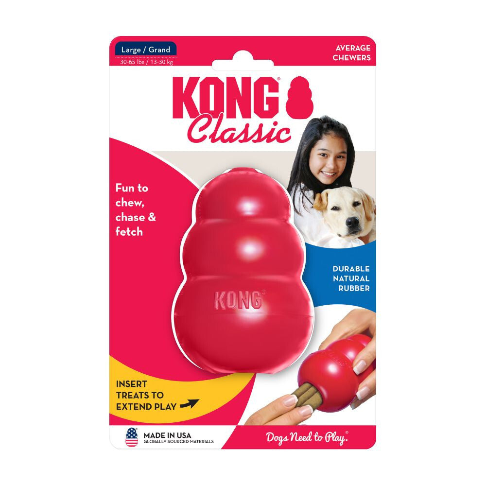 KONG Red Classic Rubber Chew Toy