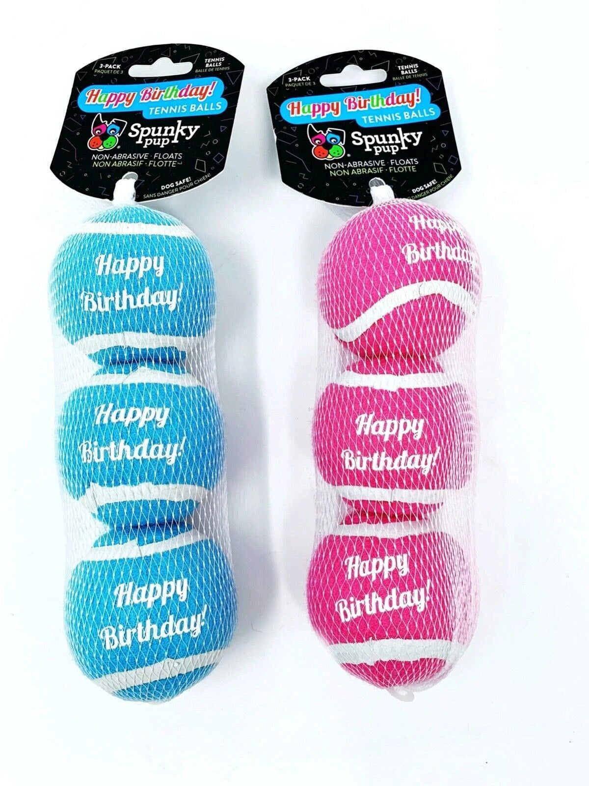 SPUNKY PUP HAPPY BIRTHDAY TENNIS BALLS (3 BALLS PACK)