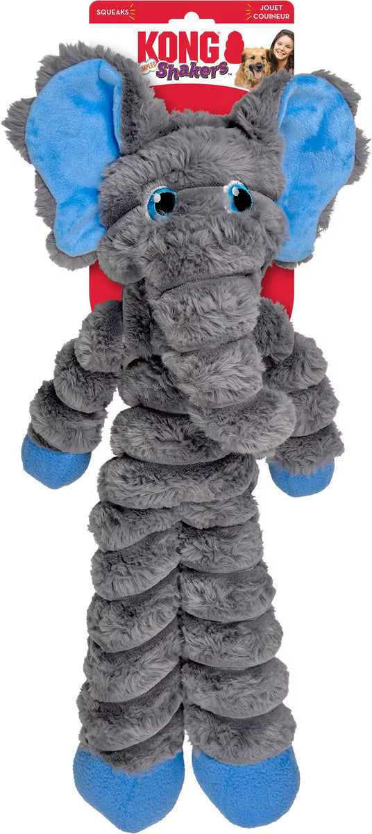 KONG Shakers Crumples Elephant Dog Squeaky Toy - X-Large 21.5"