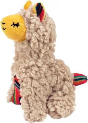 KONG Softies Buzzy Llama Cat 3"x2" Soft Crinkle Snuggly Catnip Toy