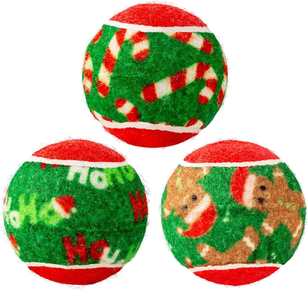 KONG Holiday SqueakAir Tennis Balls - 6 Pack - Medium