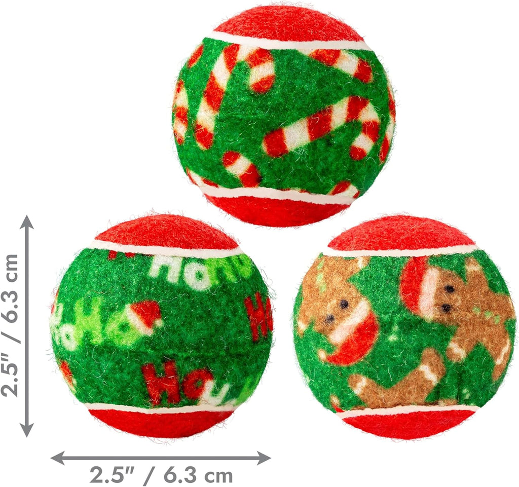 KONG Holiday SqueakAir Tennis Balls - 6 Pack - Medium